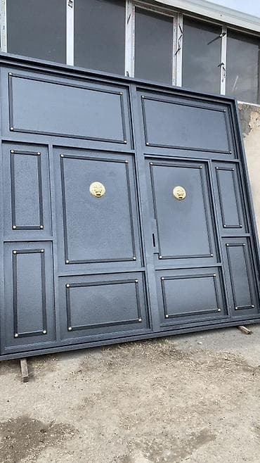 Metalkonstruksiya giriş qapıları və darvazalar - Material: qalın