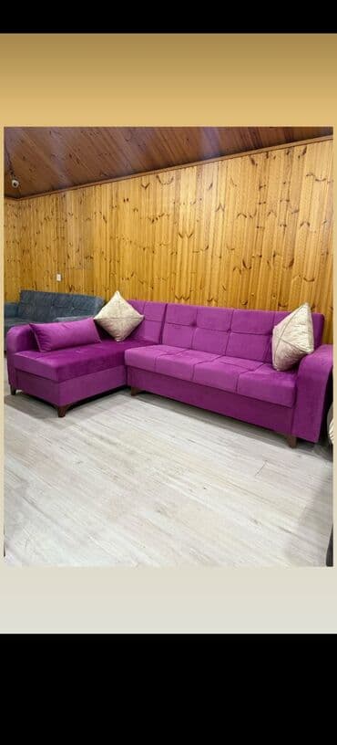 купить раскладной диван: Угловой диван, Новый, Раскладной, С подъемным механизмом, Велюровая ткань, Бесплатная доставка — 6