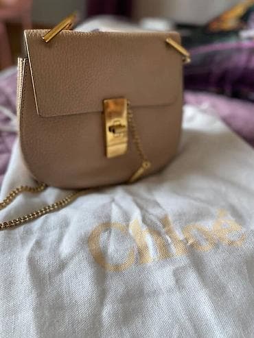 Chloé “Drew” model çiyin çantası ORIGINAL - Rəng: bej/nüdz ton -