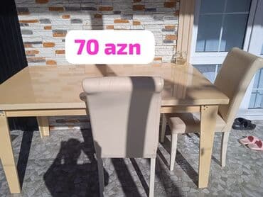 ayı dərisi: Mətbəx üçün, İşlənmiş, Açılan, 2 stul — 1