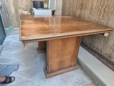 Садовая, уличная мебель: Гостиный стол, Б/у, Раскладной, Дерево, Прямоугольный стол — 2