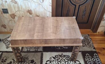 işlənmiş stol: Jurnal masası, İşlənmiş, Açılmayan, Dördbucaq masa — 4