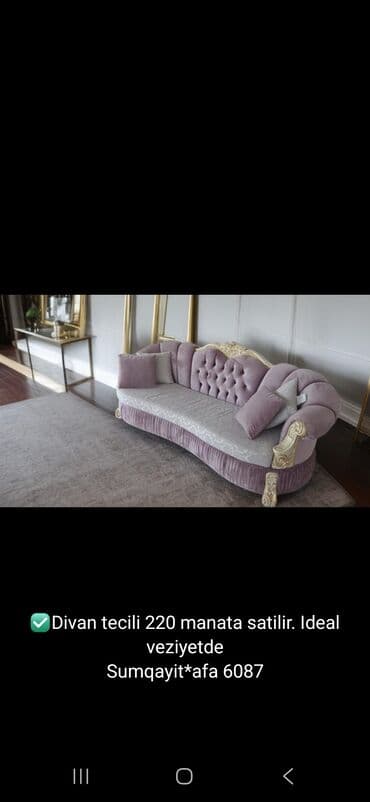 sumqayit sekilleri: Divan, Açılmayan, Bazasız, Vеlur parça, Çatdırılma yoxdur — 3