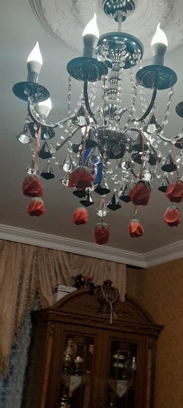 ev isiqlari: Çılçıraq, 6 lampa, Xrustal — 1