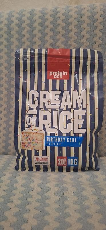 Спорт и отдых: Məhsul: Protein OCN Cream of Rice – “Birthday Cake” dadı Çəki: 1 kq — 1