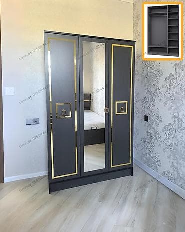 paltar dolab: 3 Qapılı Dolab Geyimlərinizi nizamlı saxlamaq üçün ideal, geniş — 1