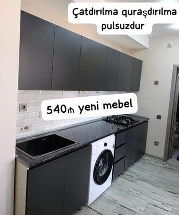 mətbəxt stolları: ✨YENİ Mətbəx Mebeli – Cəmi 540₼!✨ 🔸 Ölçü: 2.70m 🔸 Yüksək keyfiyyət — 1