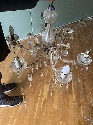 lyustur: Çılçıraq, 6 lampa, Şüşə — 3