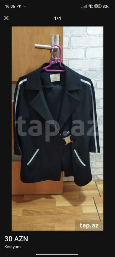 messi'nin forması: Qadın kostyumu – Y London, ölçü 42. - Rəng: qara, ağ rəngli zolaq — 1