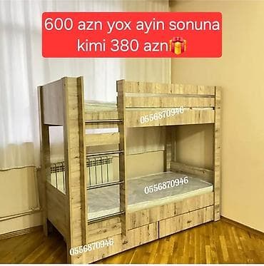 usag ucun: Oğlan və qız üçün, Yeni, Çarpayı, Matras ilə, Siyirməli, Laminat — 2