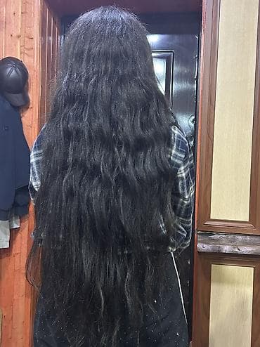 north face kurtka: 85 sm 200 qram təbii uşağ saçıdır baha alınıb qara deil tünd qəhvəyi — 2
