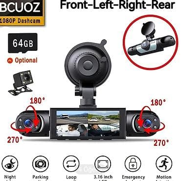 🎥4kameralı(2salon(*sağ*sol)+ön+arxa) +128gb yaddaş kartı+typce