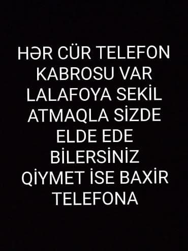 Hər cür telefon kabrosu. Modelinizə uyğun fərqli dizayn və materiallar