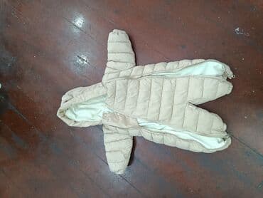 uzun corab: Uşaq üçün qış kombinezonu - Rəng: bej - Model: kapüşonlu, tam bədən — 1