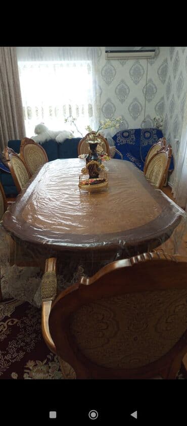 Столы: Для гостиной, Нераскладной, Овальный стол, 8 стульев — 1