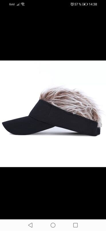 yuxuda uzuyun qasini itirmek: Бейсболка для гольфа с имитацией стиля, Кепка с волосами — 1