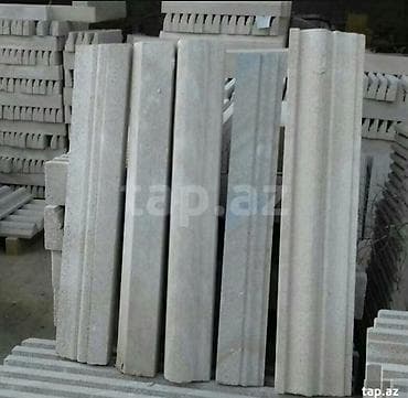Aqlay və hasar üçün beton dekorativ elementlər. Məhsul şəkillərdə