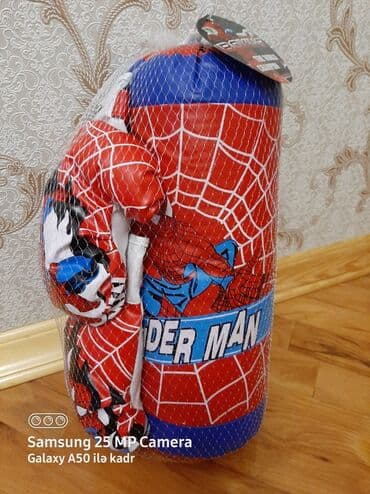 boks aparatı qiyməti: 🥊Uşaqlar üçün idman BOKS dəsti. 🥇Qomplikdə daxildi əlçək, quruşa — 1