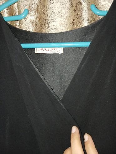 prada eynək: Qara rəngli qadın paltarı - Model: sarafan tipli, “wrap”/kəsişən — 3