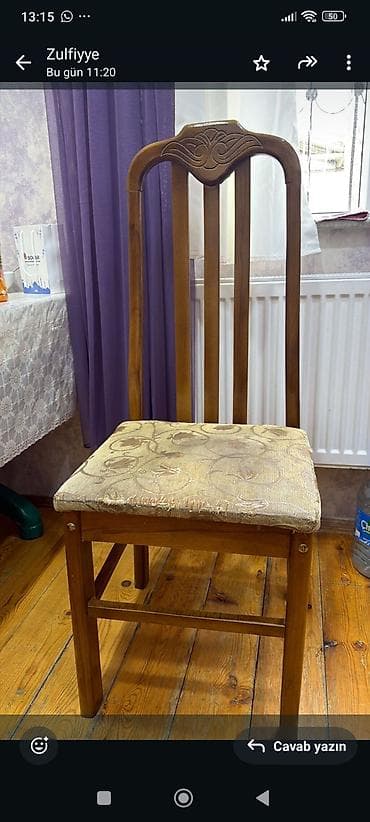 Mətbəx üçün, İşlənmiş, Qatlanmayan, Stul