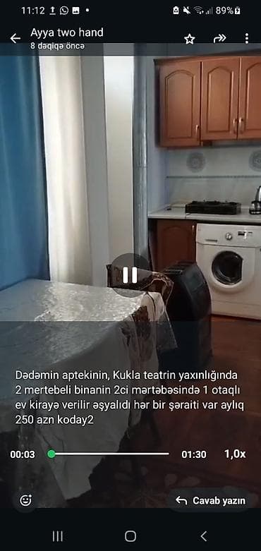 lerik kiraye ev: Kirayə mənzil – Kukla teatrının və Dədəm aptekinin yaxınlığı - 2 — 1