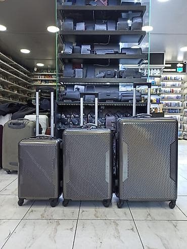 İdman və istirahət: Sərt korpuslu səyahət çemodan dəsti - 3 ölçü: kiçik, orta və böyük - — 1