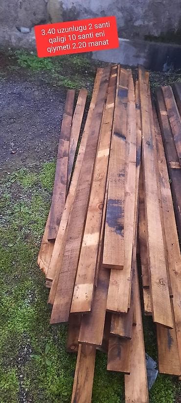 sökuntu taxta: Taxta materialı – müxtəlif ölçülərdə taxta şalban və lövhələr Ölçülər — 3