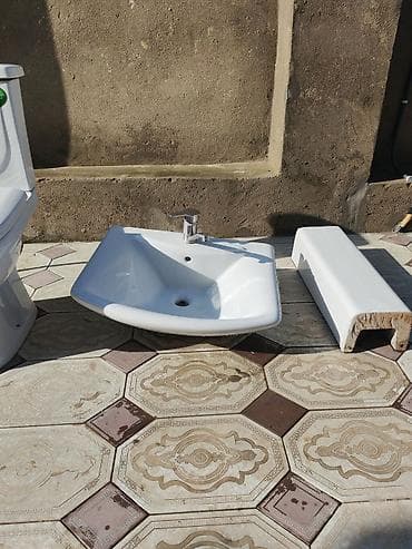 temiz alma sirkesi: Tualet və əlüzüyü dəsti - Komplet: göyərçin tipli döşəməyə — 3