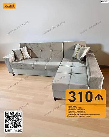 divan olcusu: Künc divan - Ölçü: 240 × 150 sm - Mexanizm: Açılan, bazalı - — 1