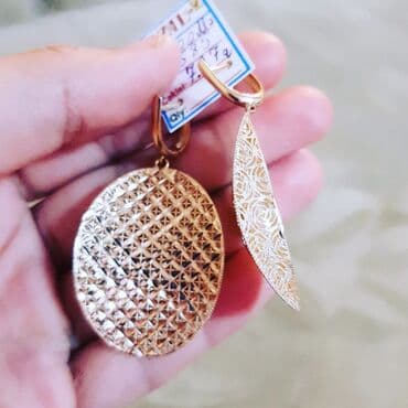 750 əyar qızılın alış qiyməti: Sırğa, Sarı qızıl, 585 Əyar, 727 g — 6