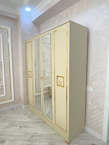 тумба на колесиках: Новый, Распашной, 3 двери Прямой шкаф, Гардеробный шкаф, Азербайджан — 10