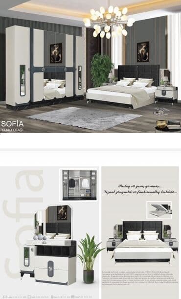 Volvo: Двуспальная кровать, Шкаф, Трюмо, 2 тумбы, Новый — 1