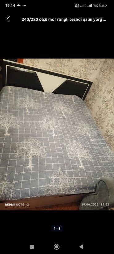 ikinci el matraslar: 2/160 ölçü xalça Təbriz 25 manata qaralı ağlı saçaqlı İran xalçası — 6