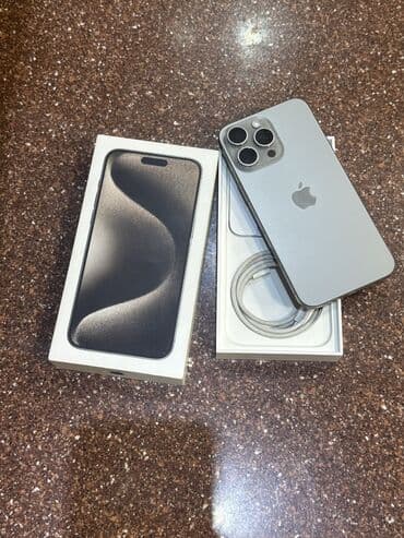 IPhone 15 Pro Max, 256 GB, Natural Titanium, Simsiz şarj
