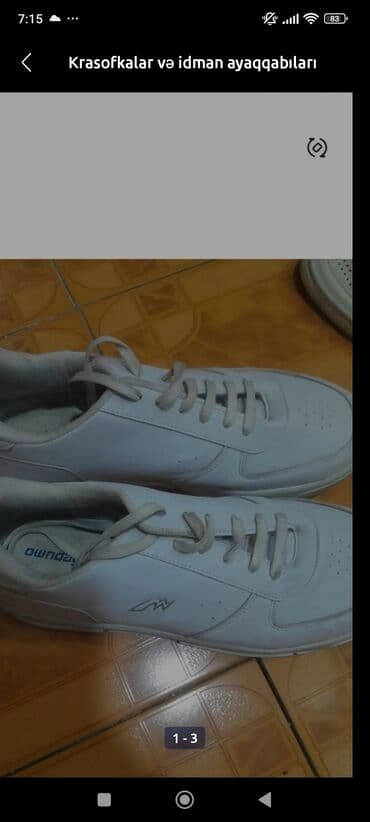 Botinkalar: Ağ rəngli idman ayaqqabıları - Klassik dizayn: yumru burun, bağcıqlı — 2