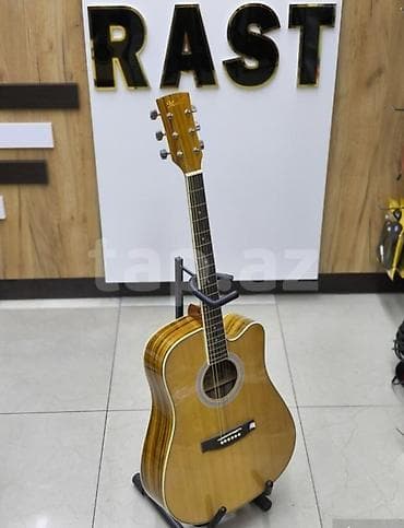 Гитары: Akustik gitara peşəkar ölçüdə Ağac təxustra zebra Akustik Polad Simli — 1