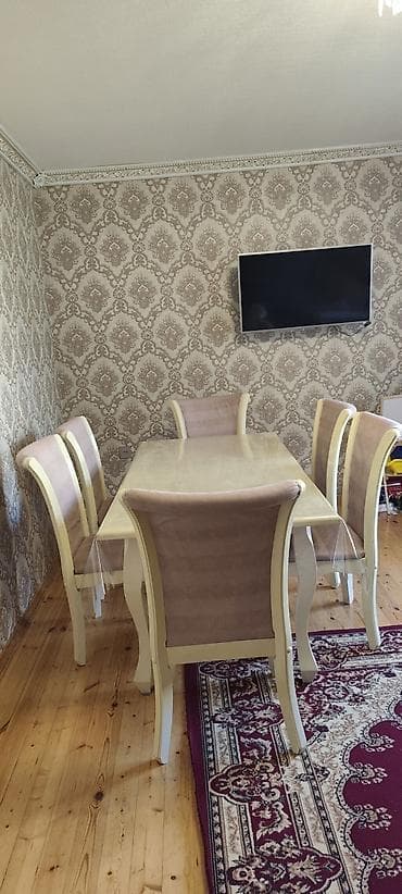 isdol: Mətbəx üçün, Açılmayan, Dördbucaq masa, 6 stul — 1