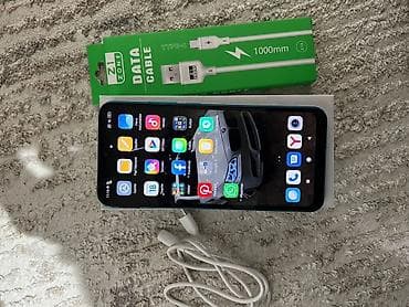 домашний телефон: Redmi 9A, 64 ГБ, цвет - Голубой, Две SIM карты — 2