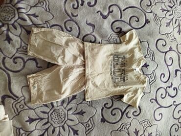 детские футболки однотонные: Uşaq geyimləri dəsti - 1 ədəd şort və köynək dəsti: bej rəngdə — 1