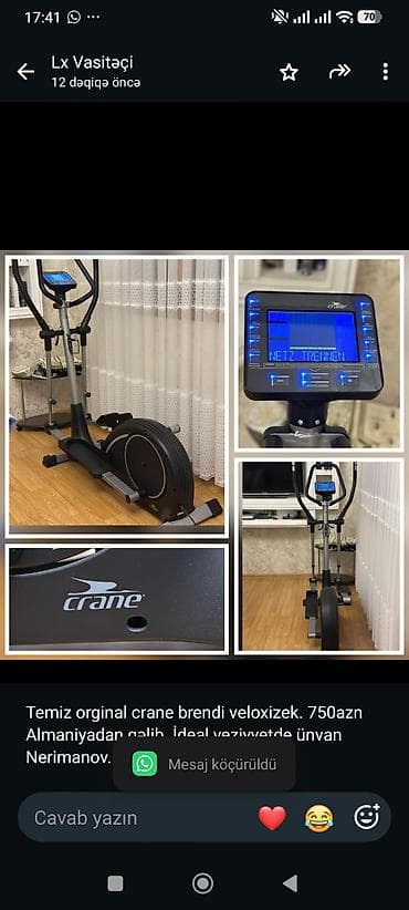Temiz orginal crane brendi veloxizek. 750azn Almaniyadan gəlib. İdeal — 1
