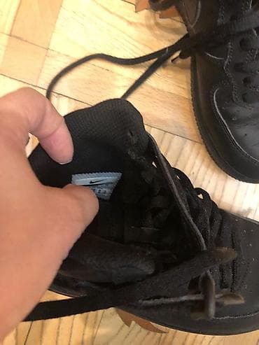 ket ayaqqabilar: Original Nike qara rəngli uşaq/yeniyetmə idman ayaqqabısı (high-top) — 6