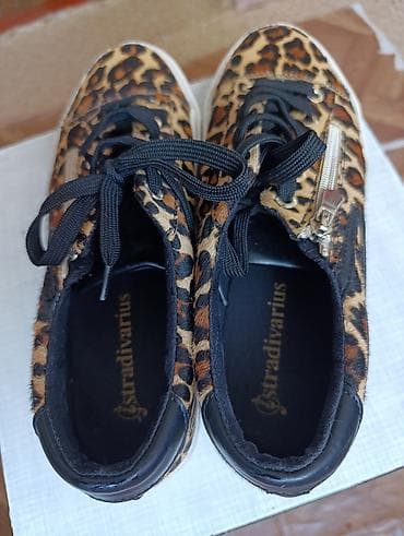 krosovka: Stradivarius qadın krossovkaları - Dizayn: leopard printli üst hissə — 1