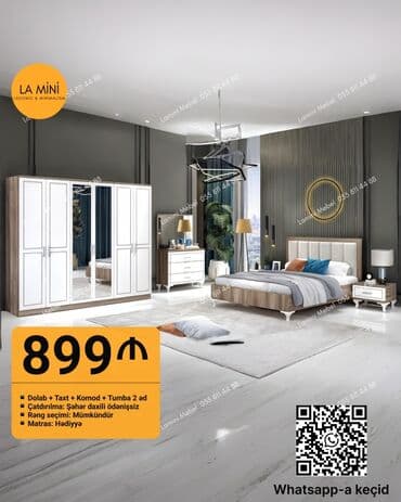 сфинкс купить: İkinəfərlik çarpayı, 2 tumba, Dolab, Termo, Azərbaycan, Yeni — 1