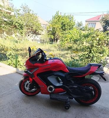 oyuncaq gitara: Uşaq üçün elektrikli motosiklet – sport dizayn. - Rəng: qırmızı/qara — 5