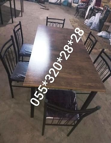 saç stolu: 6 nəfərik 180 azn 8 nəfərik 220azn rən secmi edə bilərsiz oturacaq — 5