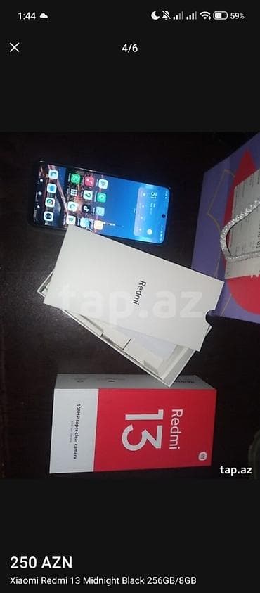 ddr2 plata: Redmi 13, 256 GB, rəng - Qara, Sənədlərlə — 5