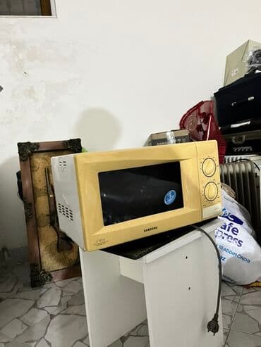 ikinci əl soyuducu satışı: Mikrodalğalı soba Samsung, Ayrıca dayanan, Mikrodalğalar ilə, rəng - Bej, İşlənmiş — 7