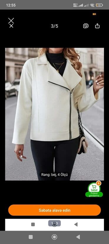 Qadın zamşa - Model: qısa kəsimli, asimmetrik ön hissə - Bağlanma