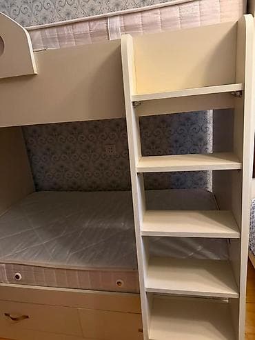 paltar rəfi: Oğlan və qız üçün, Yeni, Çarpayı, Matras ilə, Siyirməli, MDF — 3