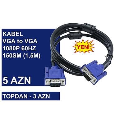 es: VGA kabellər ⭐Display Port to VGA 1,8m 1080P 60HZ – 18 AZN (Topdan 14 — 6